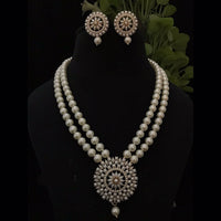 FS Collection Gold Plated Pearl Necklace Set