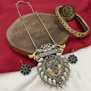 FS Collection Oxidised Plated Necklace Set