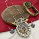 FS Collection Oxidised Plated Necklace Set