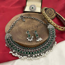 FS Collection Oxidised Plated Necklace Set