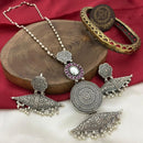 FS Collection Oxidised Plated Necklace Set