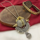 FS Collection Oxidised Plated Necklace Set