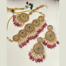 FS Collection Gold Plated Pota Stone Necklace Set