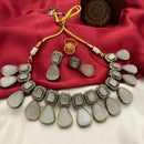 FS Collection 2 Tone Plated Pota Stone Necklace Set