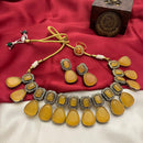 FS Collection 2 Tone Plated Pota Stone Necklace Set