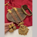 FS Collection Ethnic Pota Stone & Temple Design Necklace Set