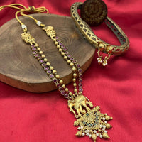 FS Collection Pota Pearl Long Necklace Set
