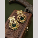 FS Collection Gold-Plated Crystal & Birds Nature-Inspired Elegance Dangler Earrings