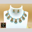 FS Collection Designer Gold Plated Temple Necklace with Austrian Stones & Beads