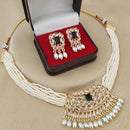 FS Collection Luxury Gold Plated Elephant Choker Necklace with Pota and Beads