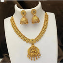 FS Collection Luxurious Gold Plated Pota Temple Necklace Set