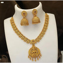 FS Collection Luxurious Gold Plated Pota Temple Necklace Set