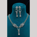 FS Collection Premium Silver Plated American Diamond Necklace Set