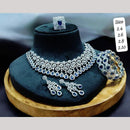 FS Collection Designer Silver Plated American Diamonds Jewelry Combo