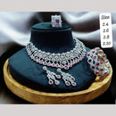 FS Collection Designer Silver Plated American Diamonds Jewelry Combo