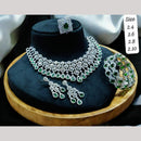 FS Collection Designer Silver Plated American Diamonds Jewelry Combo