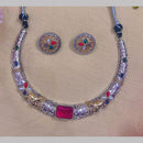 Fs Collection 2 Tone Pota Stone Choker Necklace Set