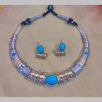 Fs Collection 2 Tone Pota Stone Choker Necklace Set
