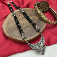 FS Collection Oxidised Plated Fashion Jewelry Necklace Set