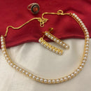 FS Collection Gold Plated Crystal with Pearls Necklace Set