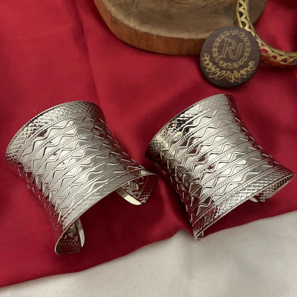 FS Collection Adjustable Openable Oxidised Bangle Set Perfect for Ethnic & Casual Wear