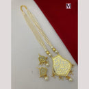 FS Collection Classic Gold Plated Beads Stylish Jewelry for Traditional Outfits Necklace Set