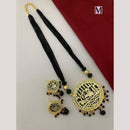FS Collection Classic Gold Plated Beads Stylish Jewelry for Traditional Outfits Necklace Set