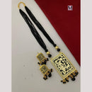 FS Collection Classic Gold Plated Beads Stylish Jewelry for Traditional Outfits Necklace Set