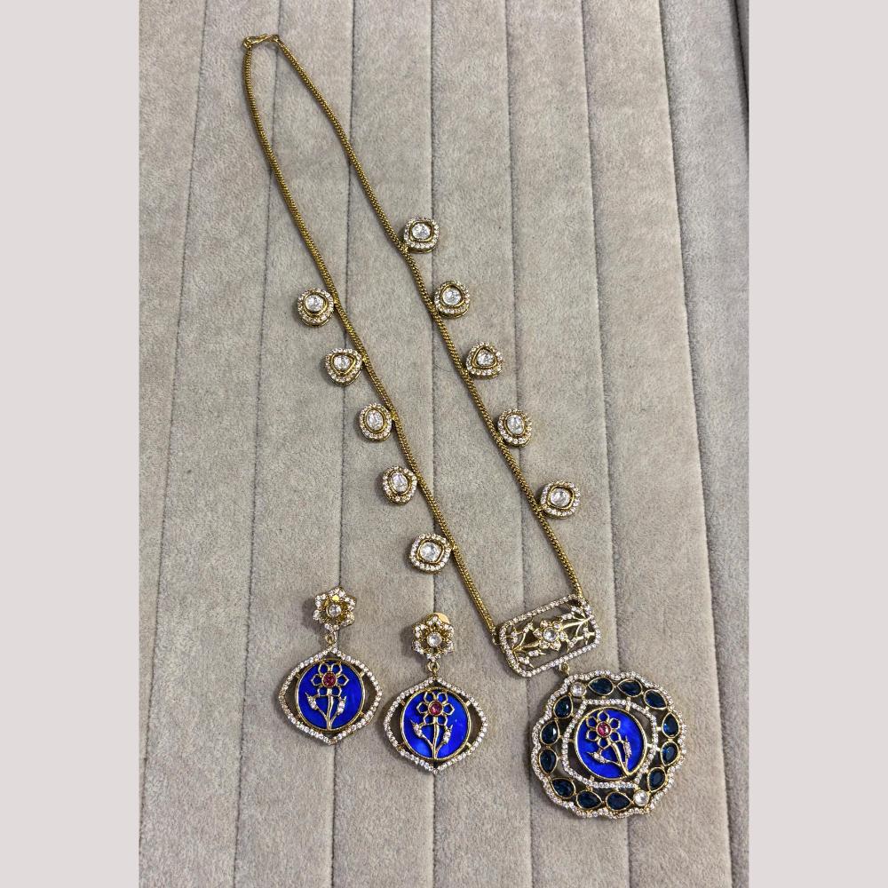 FS Collection Designer Gold Plated Crystal & Austrian Stone for a Timeless Look Necklace Set