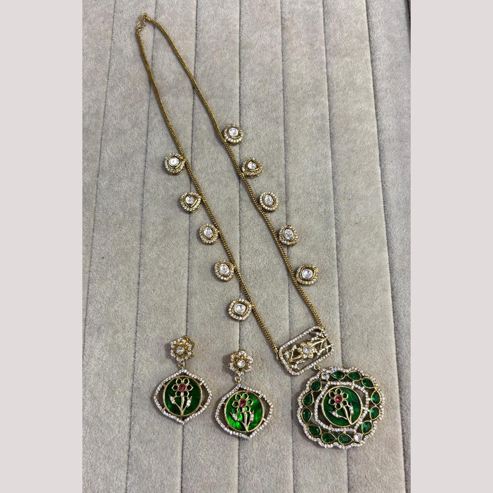 FS Collection Designer Gold Plated Crystal & Austrian Stone for a Timeless Look Necklace Set