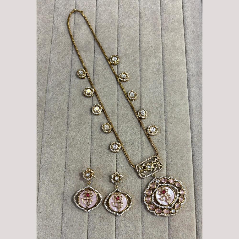 FS Collection Designer Gold Plated Crystal & Austrian Stone for a Timeless Look Necklace Set