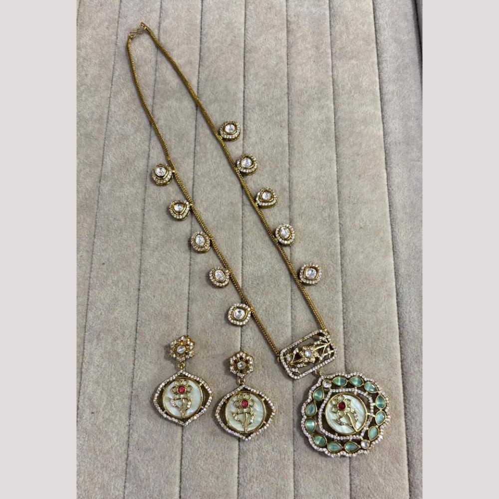 FS Collection Designer Gold Plated Crystal & Austrian Stone for a Timeless Look Necklace Set
