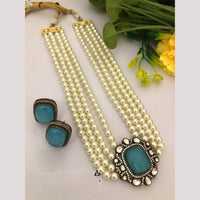 FS Collection Designer Crystals and Pearls Long Necklace Set