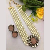 FS Collection Designer Crystals and Pearls Long Necklace Set