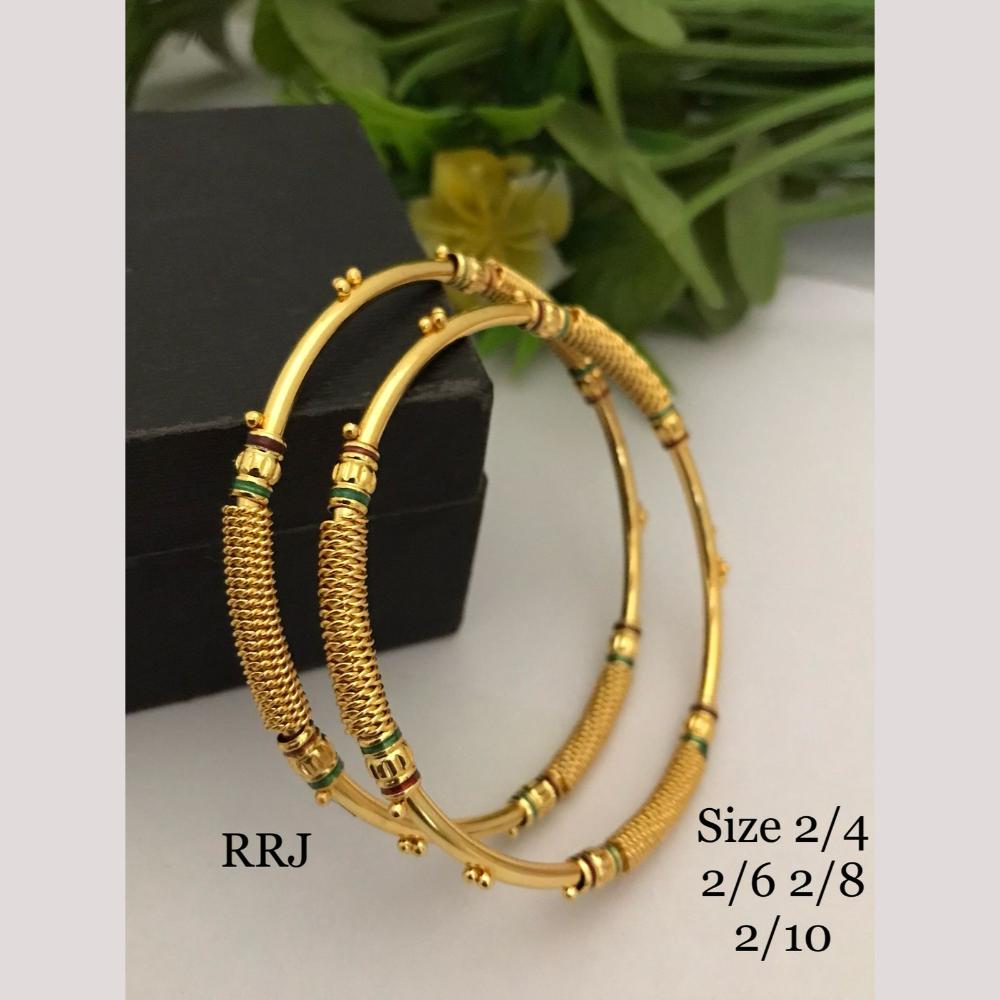 FS Collection Traditional Gold-Plated Bangle Set
