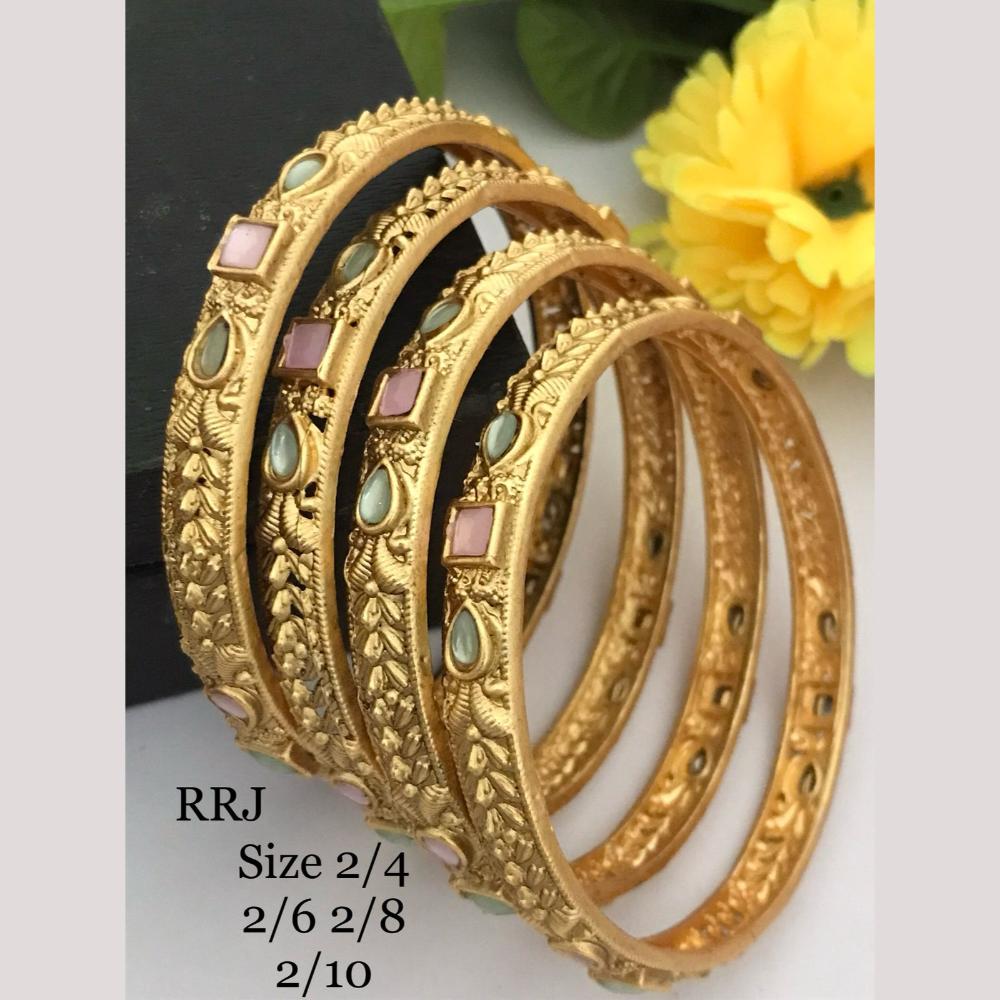 FS Collection Festive Wear Gold-Plated Pota Bangle Set