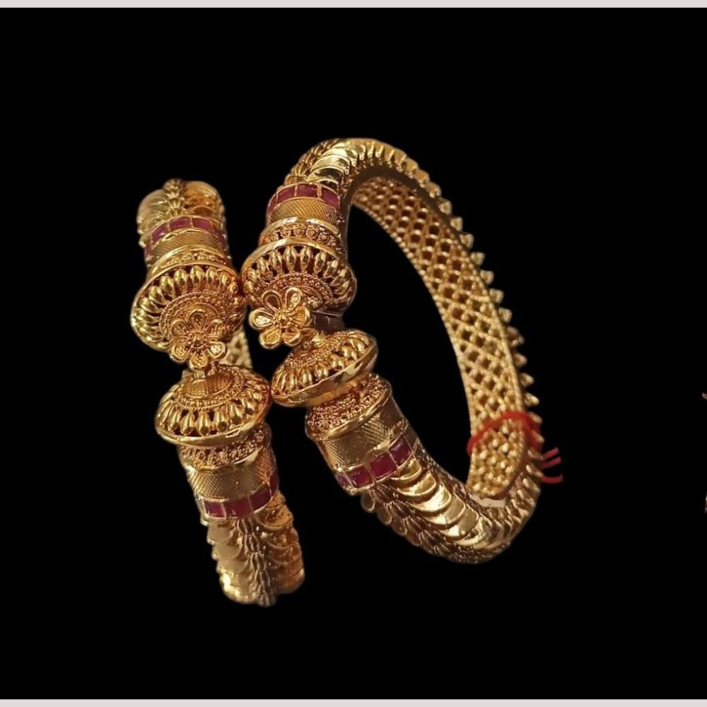 FS Collection Traditional Gold-Plated Bangle Set