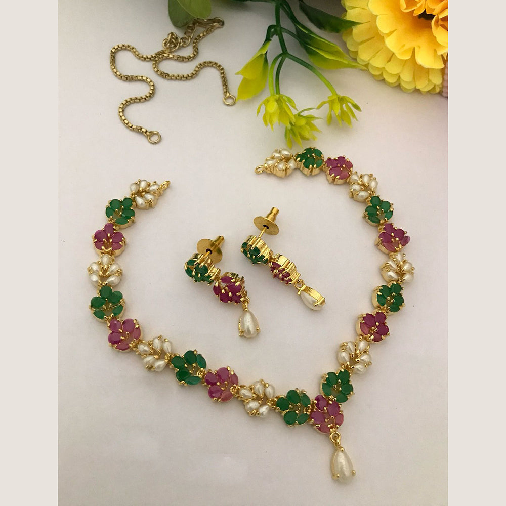 FS Collection Sparkling Charm Crystal Necklace Set