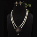 FS Collection Radiant Bloom Crystal and Pearl Necklace Set