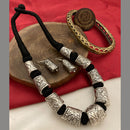 FS Collection Antique Aura Oxidized Plated Necklace Set