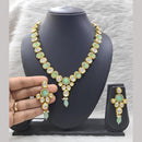 FS Collection Gold Plated Kundan Stone And Beads Necklace Set