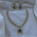 FS Collection Gold Plated Austrian Stone And Beads Elegant Necklace Set