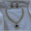 FS Collection Gold Plated Austrian Stone And Beads Elegant Necklace Set