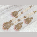 FS Collection Gold Plated Pota Stone And Beads Necklace Set