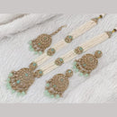FS Collection Gold Plated Pota Stone And Beads Necklace Set