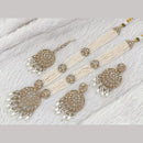 FS Collection Gold Plated Pota Stone And Beads Necklace Set