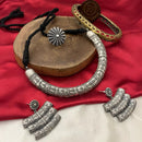FS Collection Oxidised Plated Necklace Set