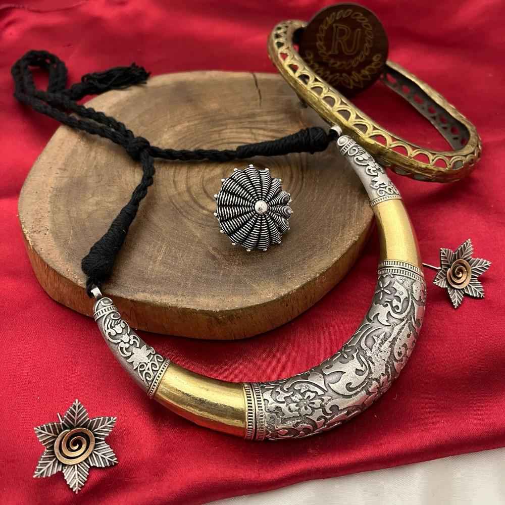 FS Collection 2-Tone Plated Necklace Set