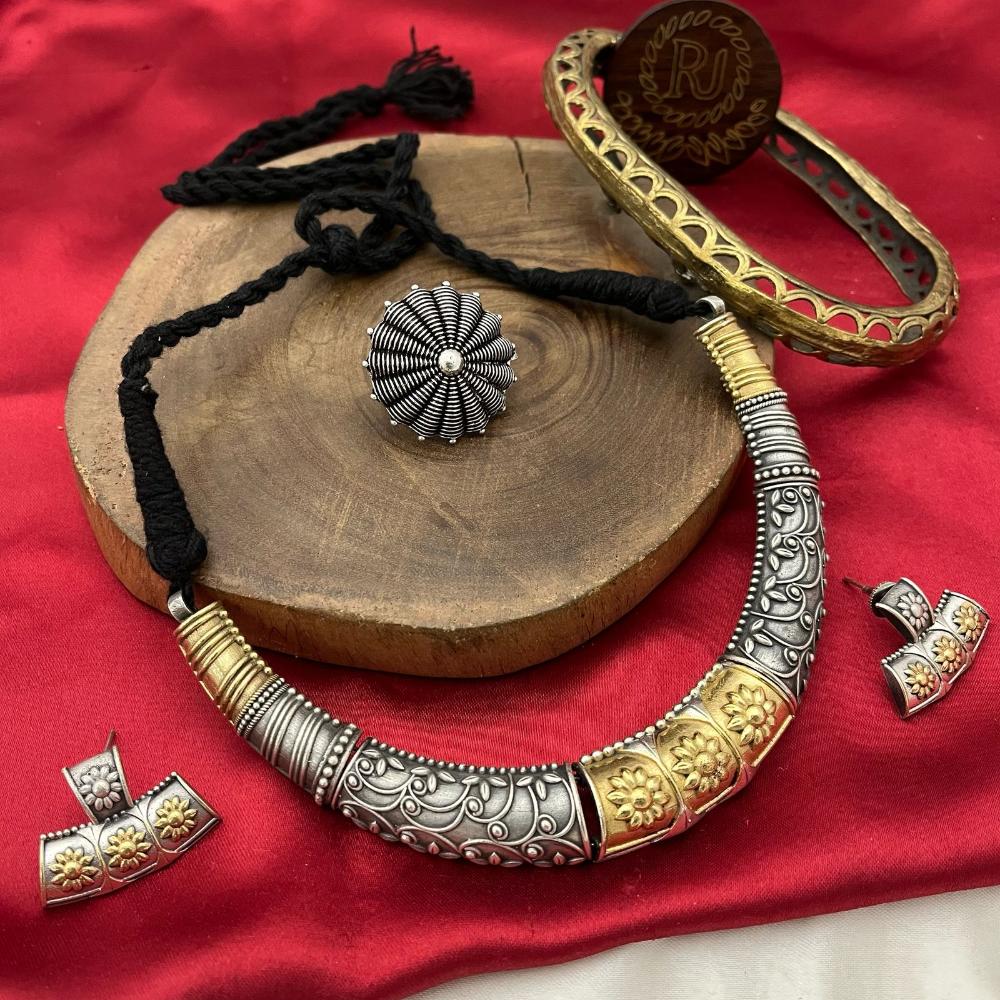 FS Collection 2-Tone Plated Necklace Set