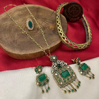 FS Collection Pota Stone Long Necklace Set